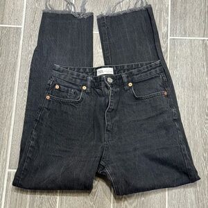 Zara Charcoal Straight Leg Jeans